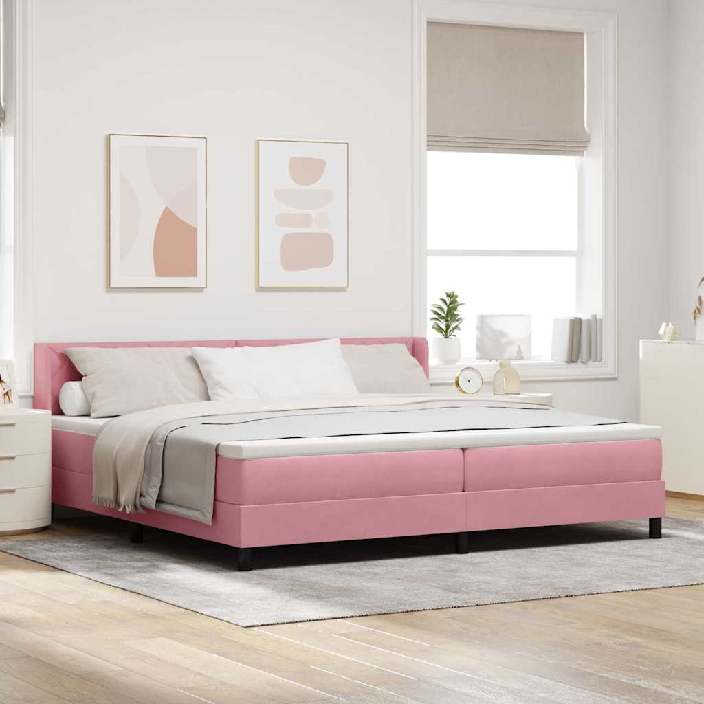 Boxspring Bed Met Hoofdeinde 200 X 140 Cm Fluweel
