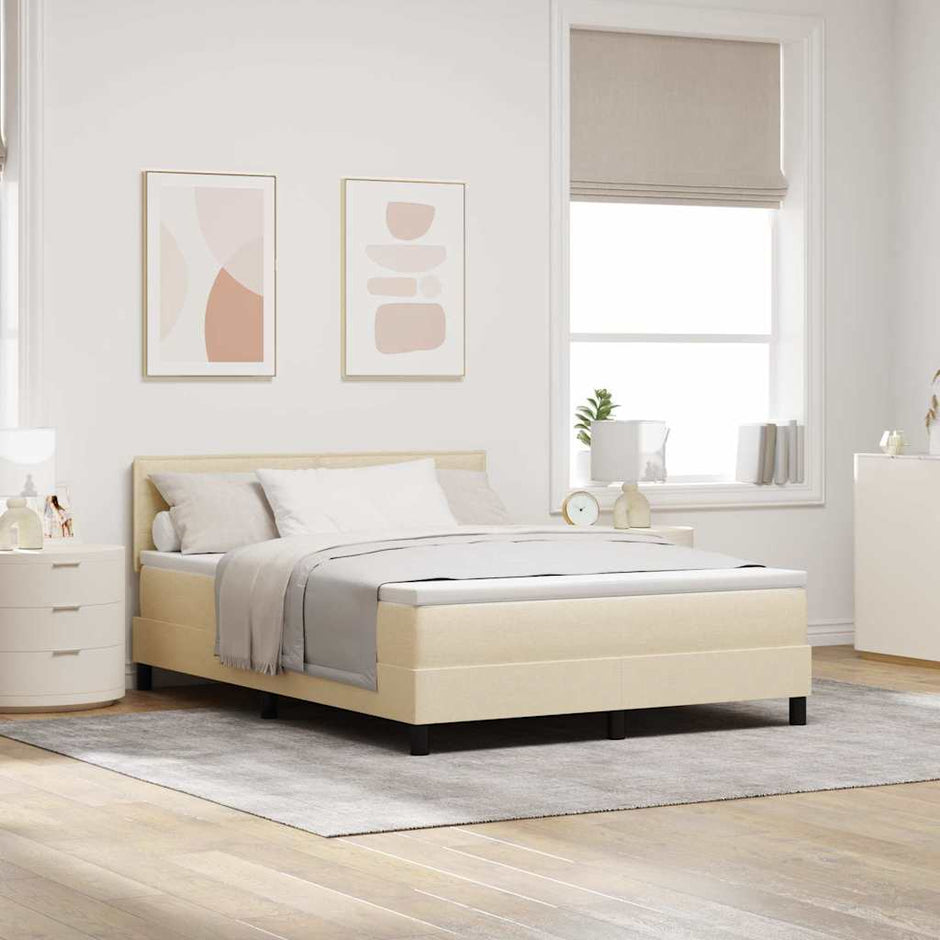 Boxspring Bed Met Led-Stripverlichting Stof