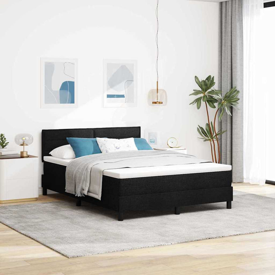 Boxspring Bed Met Led-Stripverlichting Stof