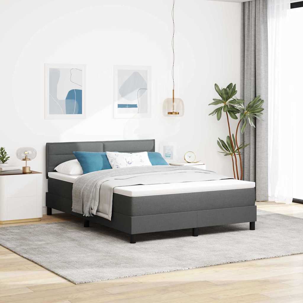 Boxspring Bed Met Led-Stripverlichting Stof