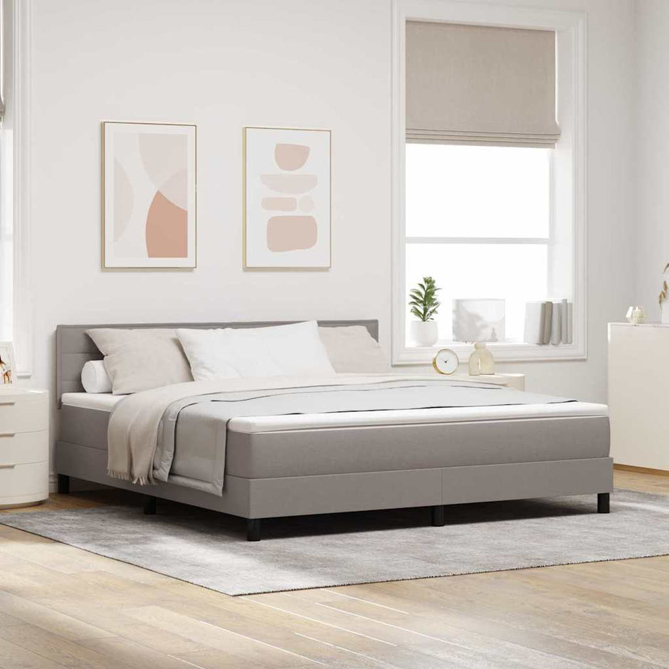 Boxspring Bed Met Led-Stripverlichting Stof