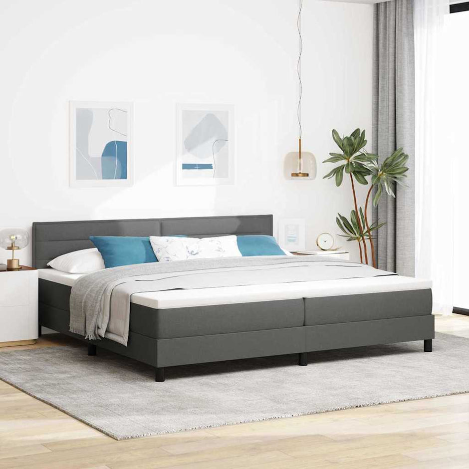 Boxspring Bed Met Led-Stripverlichting Stof
