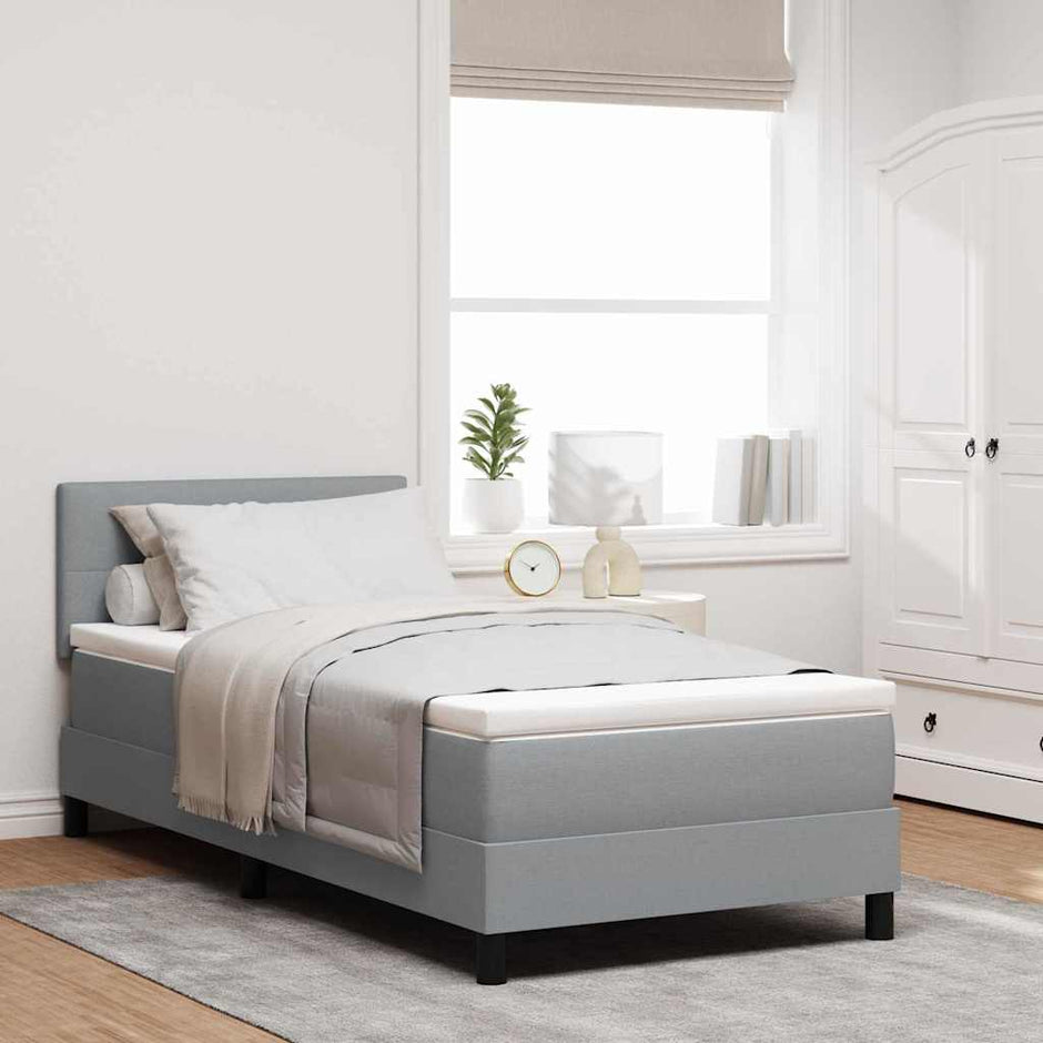 Boxspring Bed Met Led-Stripverlichting Stof