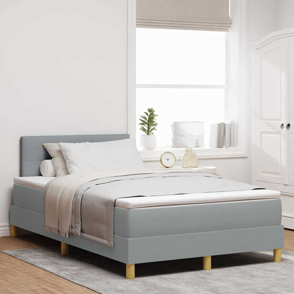 Boxspring Bed Met Led-Stripverlichting Stof