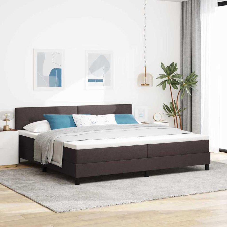 Boxspring Bed Met Led-Stripverlichting Stof