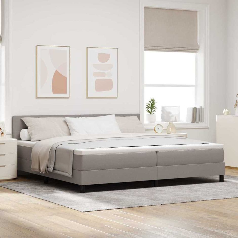 Boxspring Bed Met Led-Stripverlichting Stof