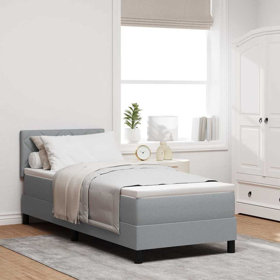 Boxspring Bed Met Led-Stripverlichting Stof