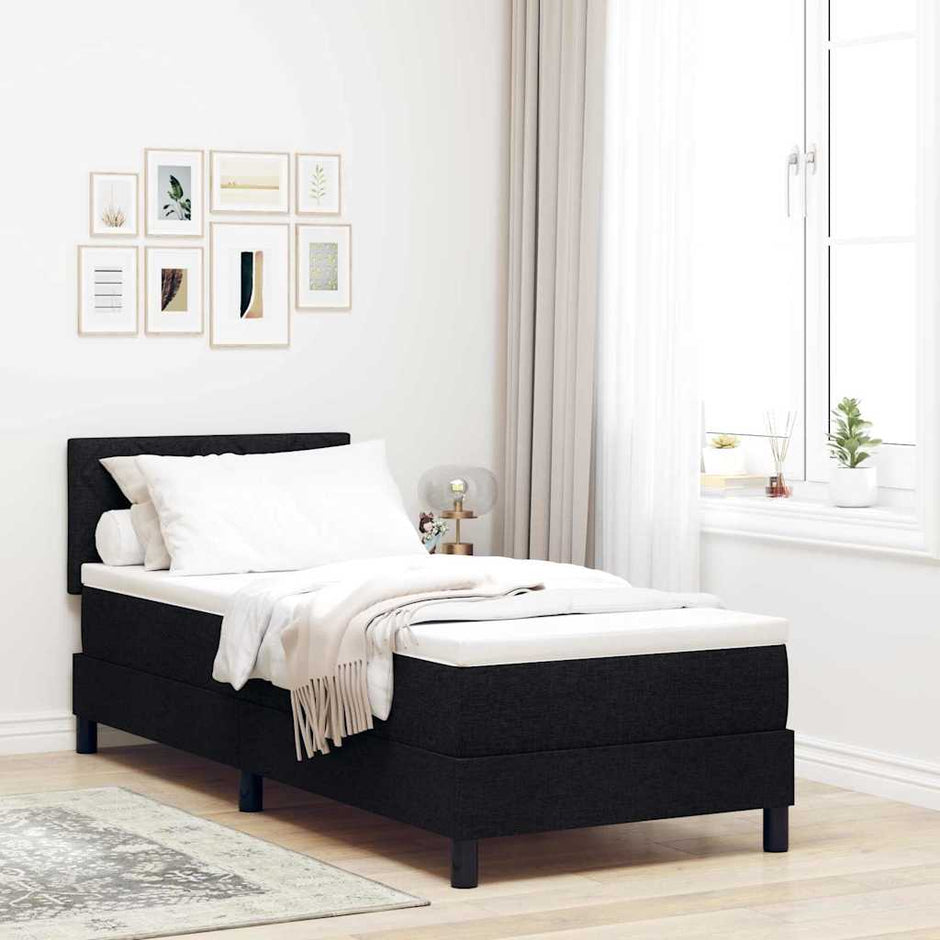 Boxspring Bed Met Led-Stripverlichting Stof