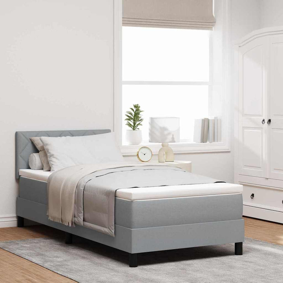 Boxspring Bed Met Led-Stripverlichting Stof