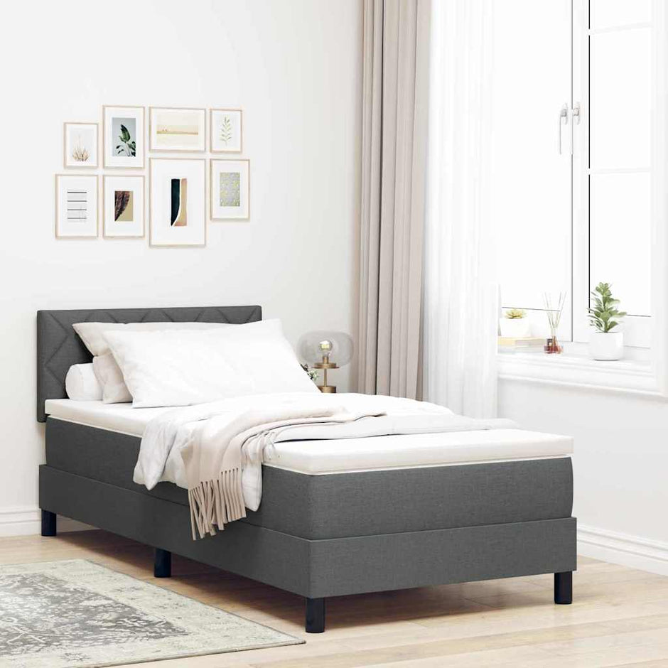Boxspring Bed Met Led-Stripverlichting Stof