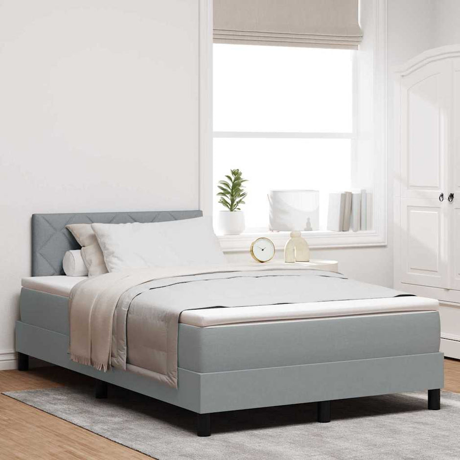 Boxspring Bed Met Led-Stripverlichting Stof