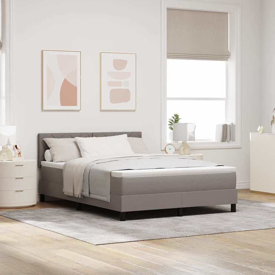 Boxspring Bed Met Led-Stripverlichting Stof