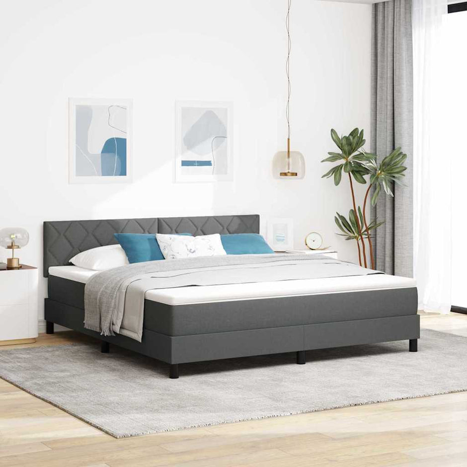 Boxspring Bed Met Led-Stripverlichting Stof