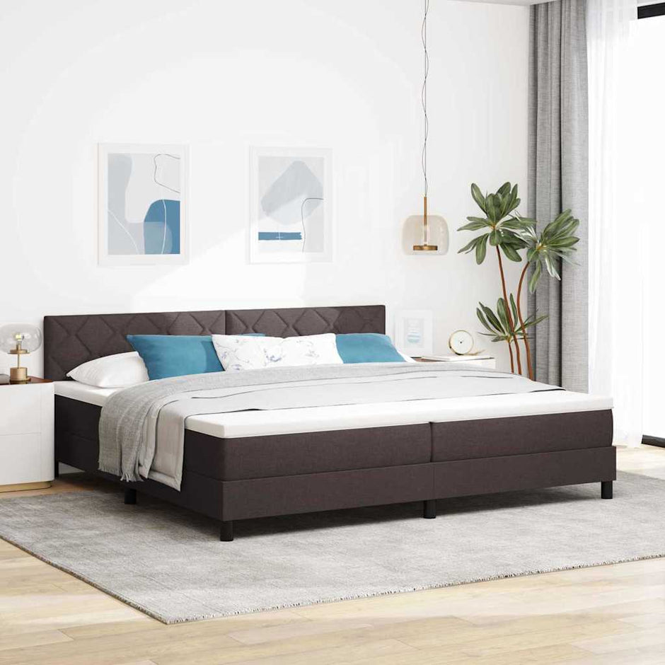 Boxspring Bed Met Led-Stripverlichting Stof