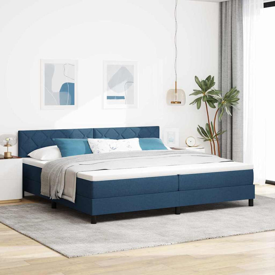 Boxspring Bed Met Led-Stripverlichting Stof