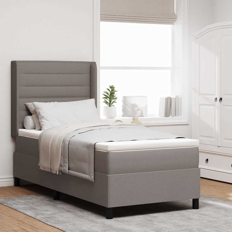 Led Box Spring Bed Met Matras Stof