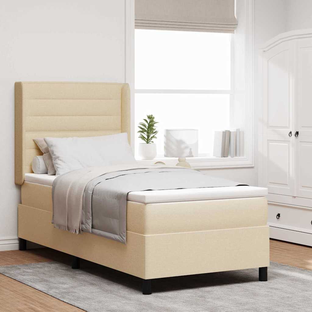 Led Box Spring Bed Met Matras Stof