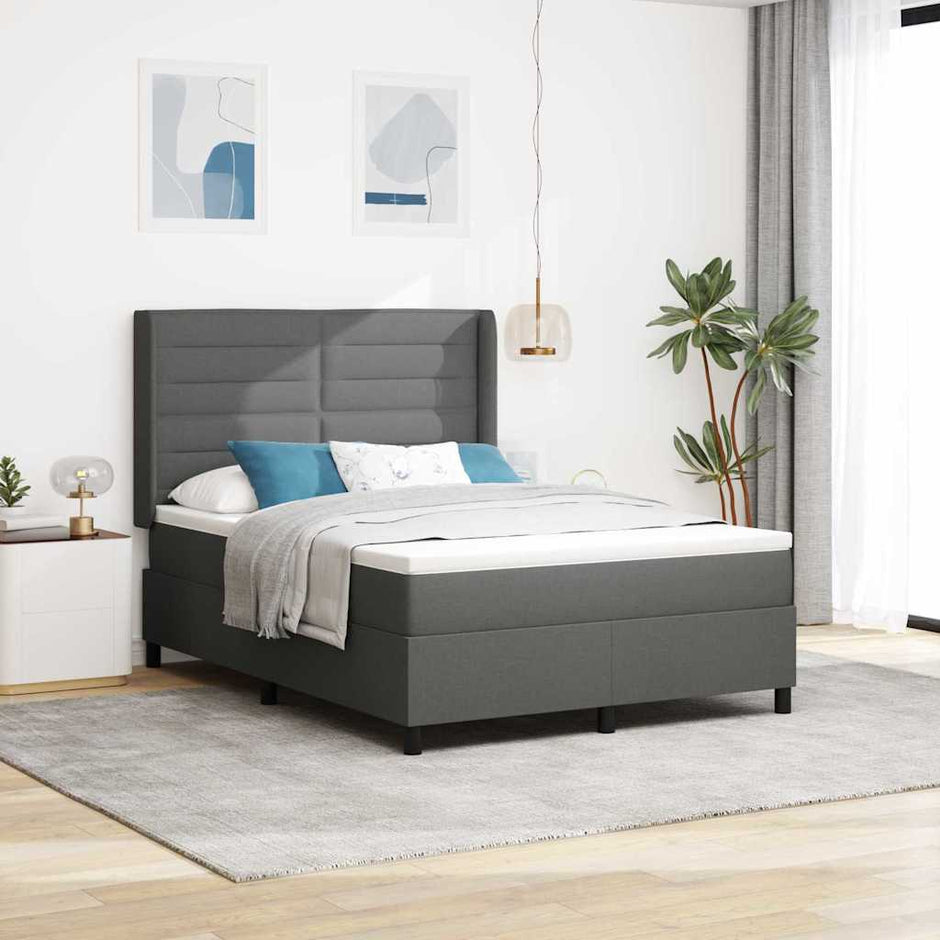 Led Box Spring Bed Met Matras Stof