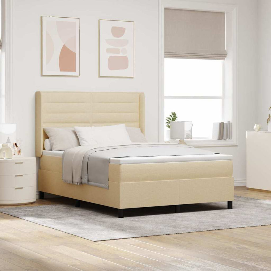 Led Box Spring Bed Met Matras Stof
