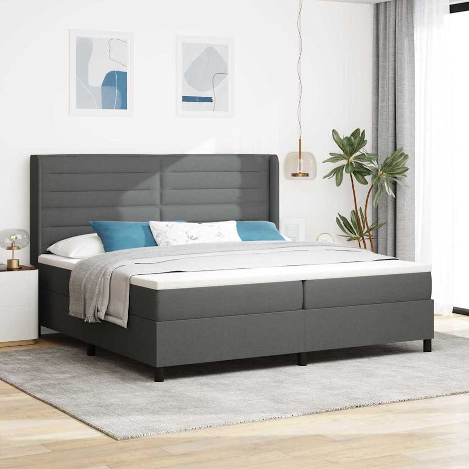 Led Box Spring Bed Met Matras Stof