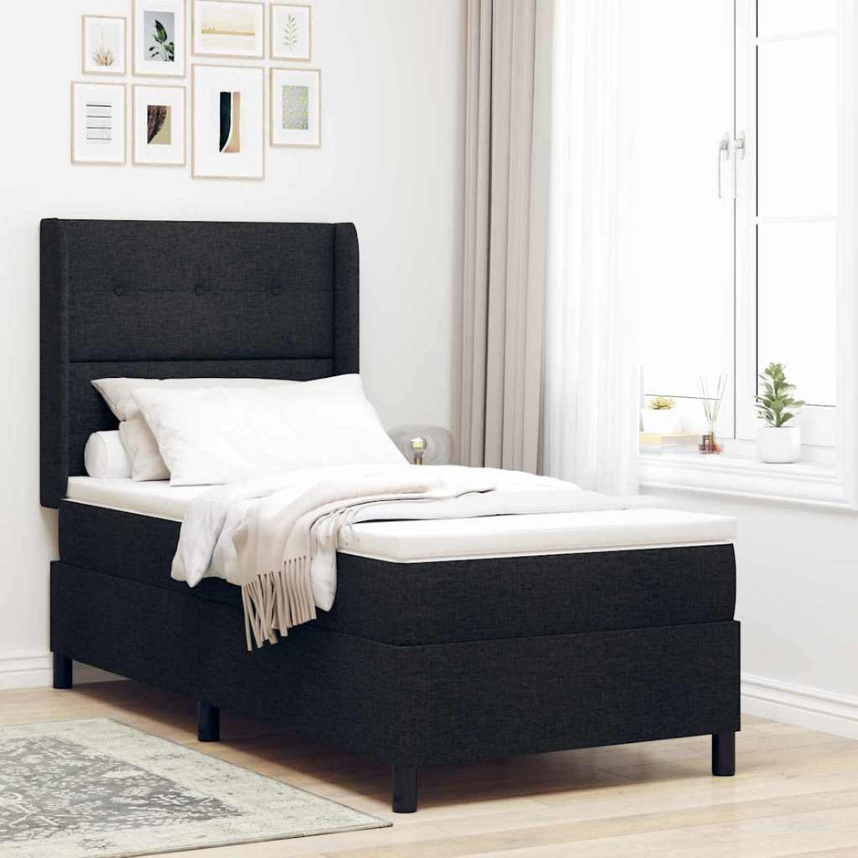 Led Box Spring Bed Met Matras Stof