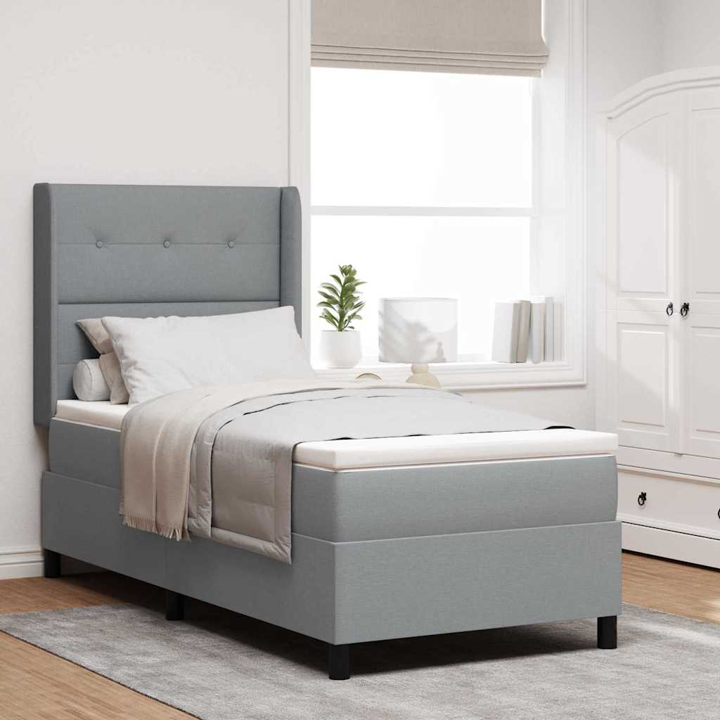 Led Box Spring Bed Met Matras Stof
