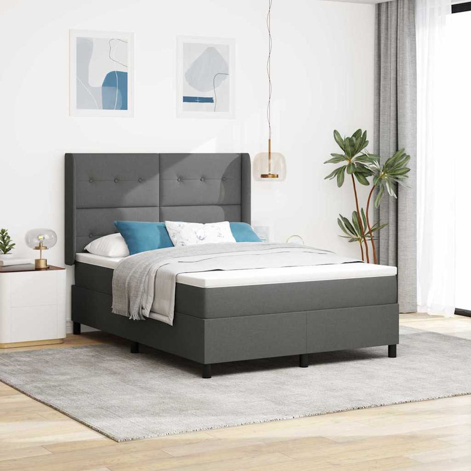 Led Box Spring Bed Met Matras Stof