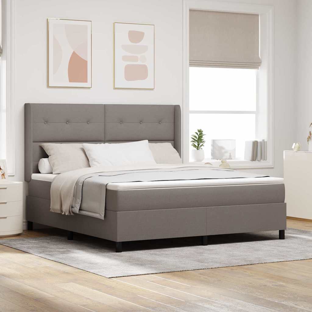 Led Box Spring Bed Met Matras Stof