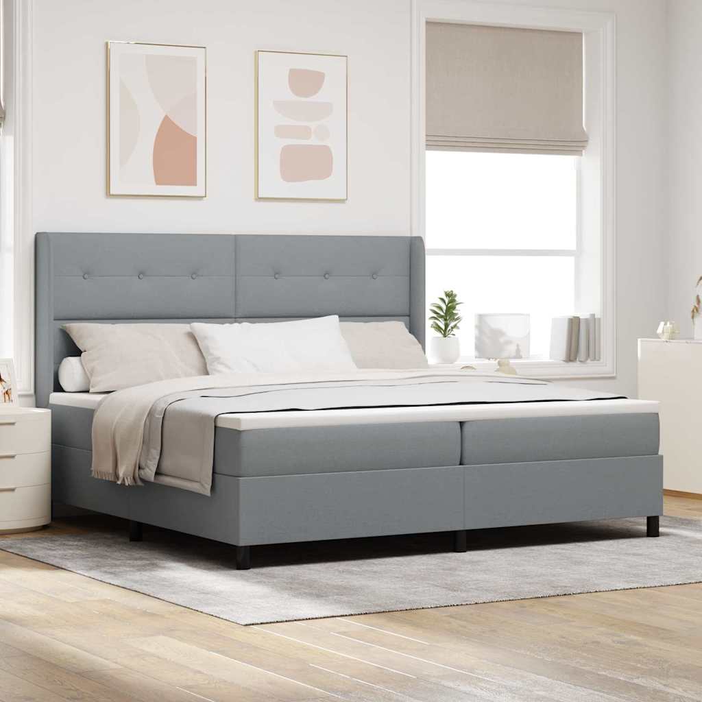 Led Box Spring Bed Met Matras Stof