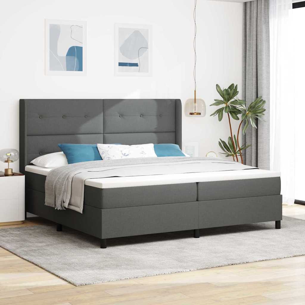 Led Box Spring Bed Met Matras Stof