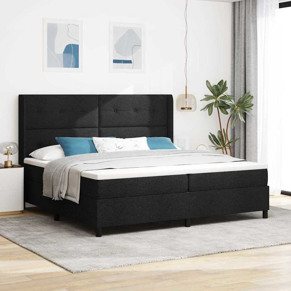 Led Box Spring Bed Met Matras Stof