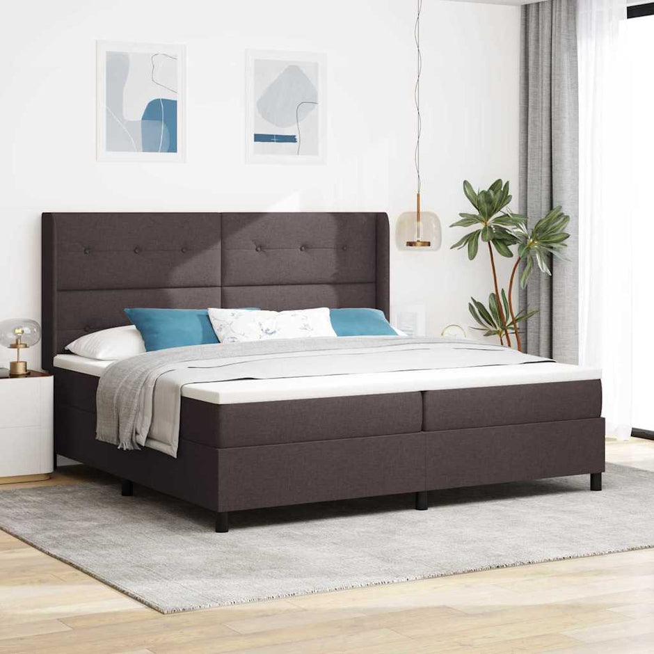 Led Box Spring Bed Met Matras Stof