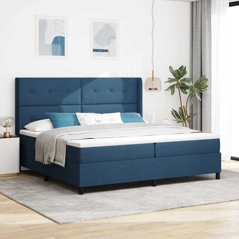 Led Box Spring Bed Met Matras Stof