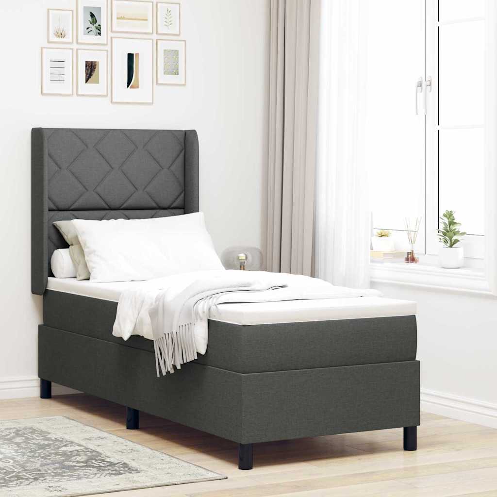 Led Box Spring Bed Met Matras Stof