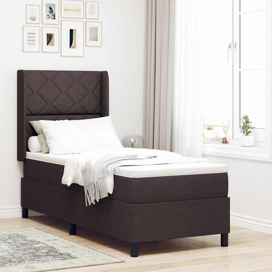 Led Box Spring Bed Met Matras Stof