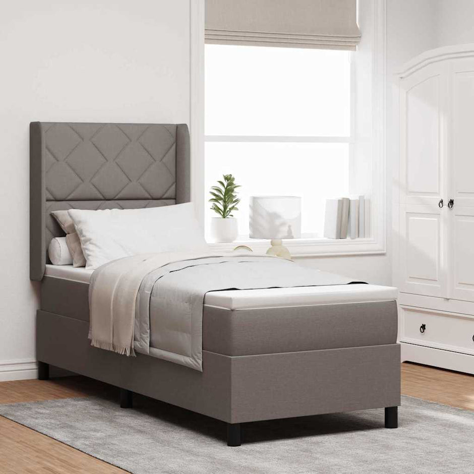 Led Box Spring Bed Met Matras Stof