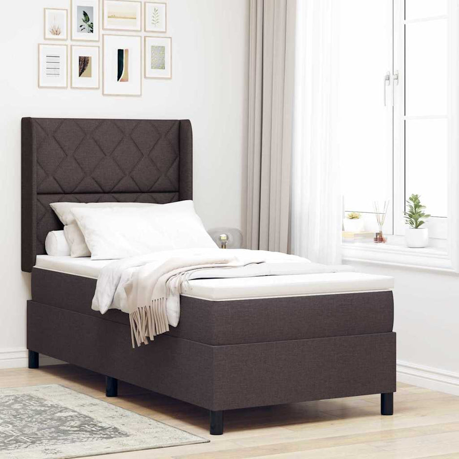Led Box Spring Bed Met Matras Stof
