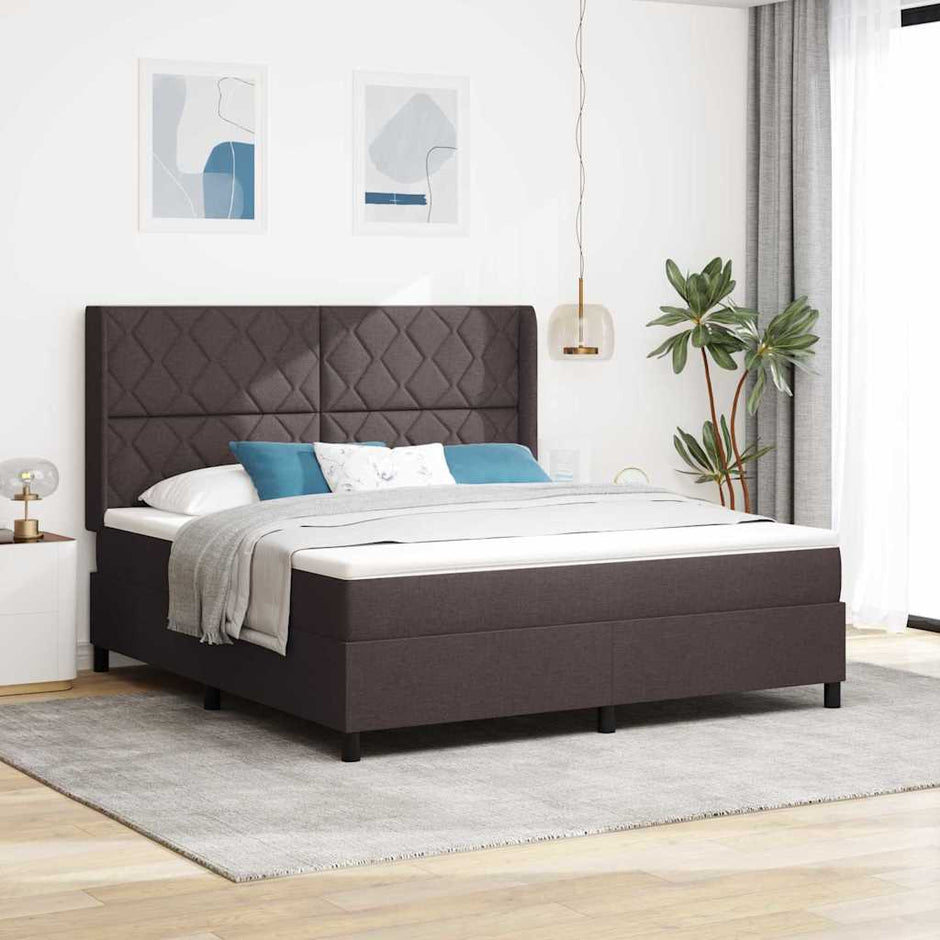 Led Box Spring Bed Met Matras Stof
