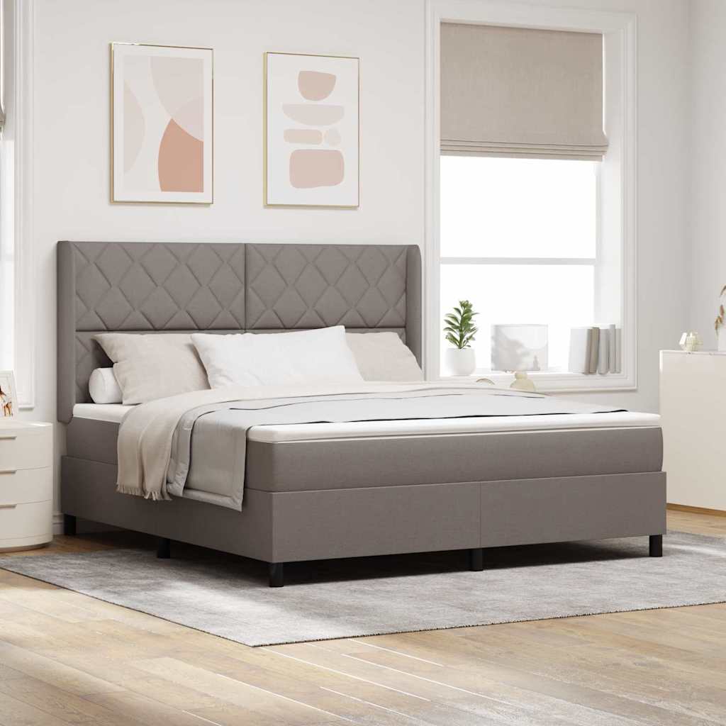 Led Box Spring Bed Met Matras Stof