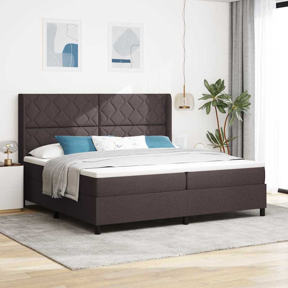 Led Box Spring Bed Met Matras Stof