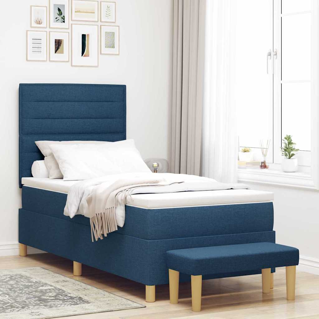 Boxspring Bed Met Hoofdeinde 190 X 140 Cm Stof