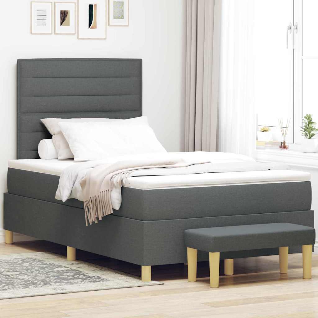 Boxspring Bed Met Hoofdeinde 190 X 140 Cm Stof