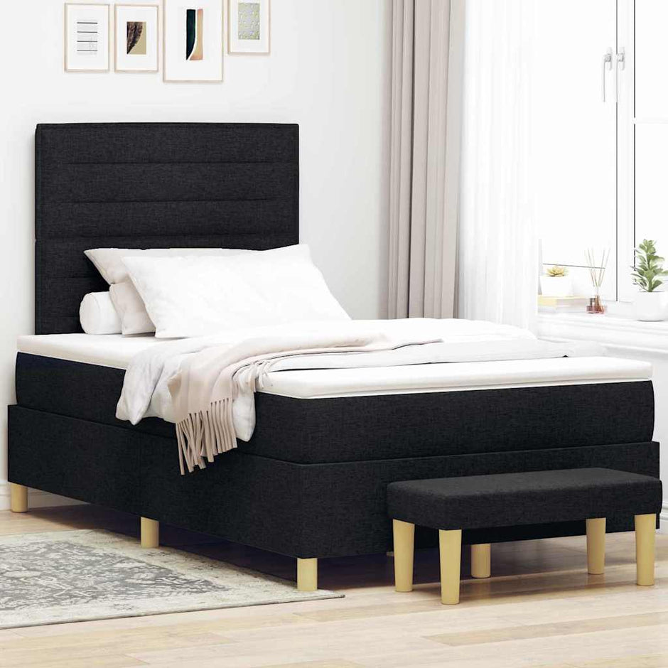 Boxspring Bed Met Hoofdeinde 190 X 140 Cm Stof