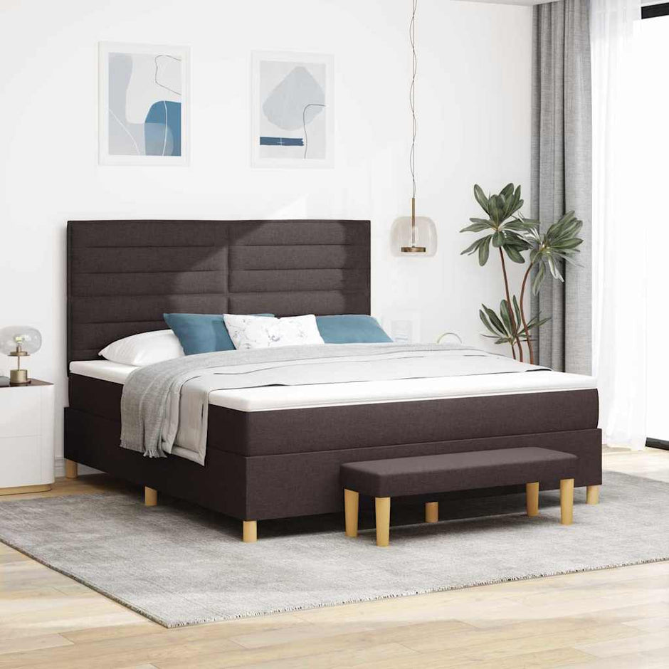 Boxspring Bed Met Hoofdeinde 190 X 140 Cm Stof