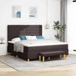 Boxspring Bed Met Hoofdeinde 190 X 140 Cm Stof