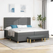 Boxspring Bed Met Hoofdeinde 190 X 140 Cm Stof