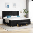 Boxspring Bed Met Hoofdeinde 190 X 140 Cm Stof