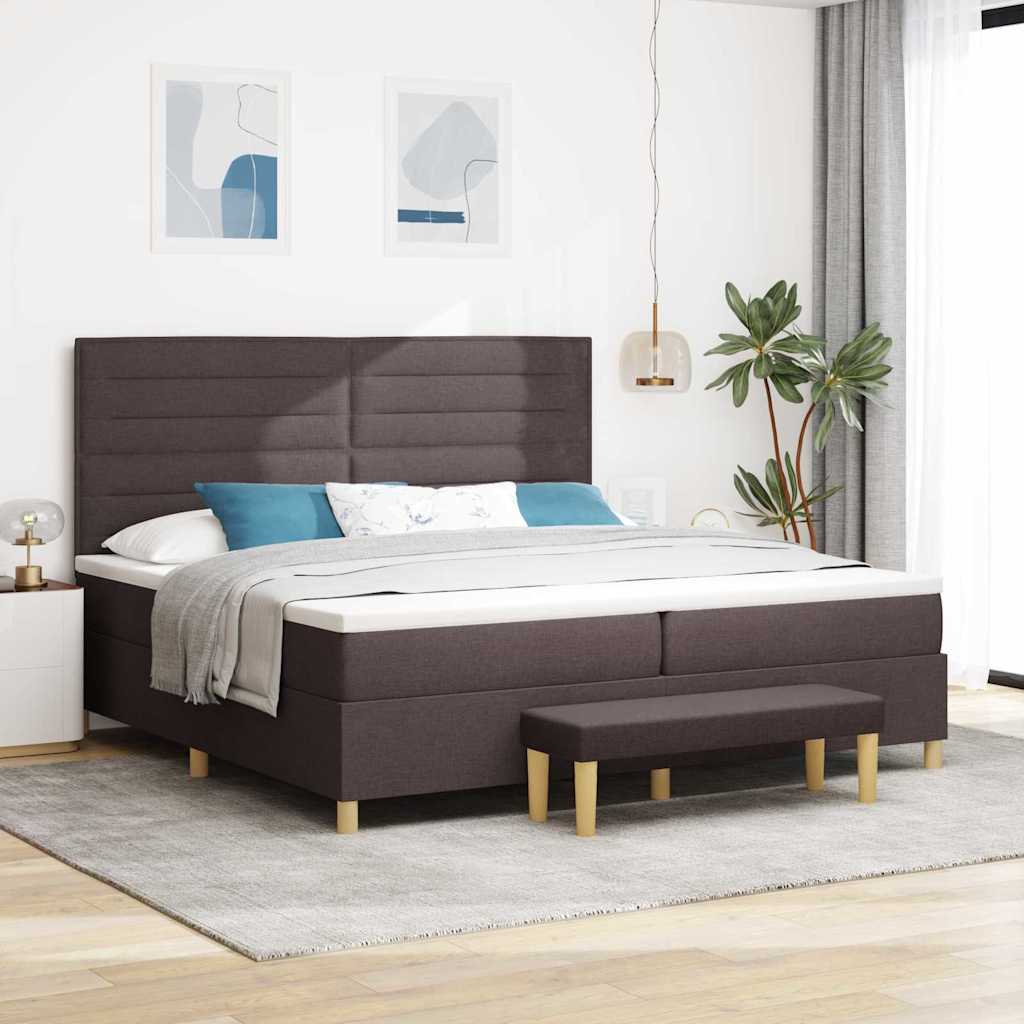 Boxspring Bed Met Hoofdeinde 190 X 140 Cm Stof