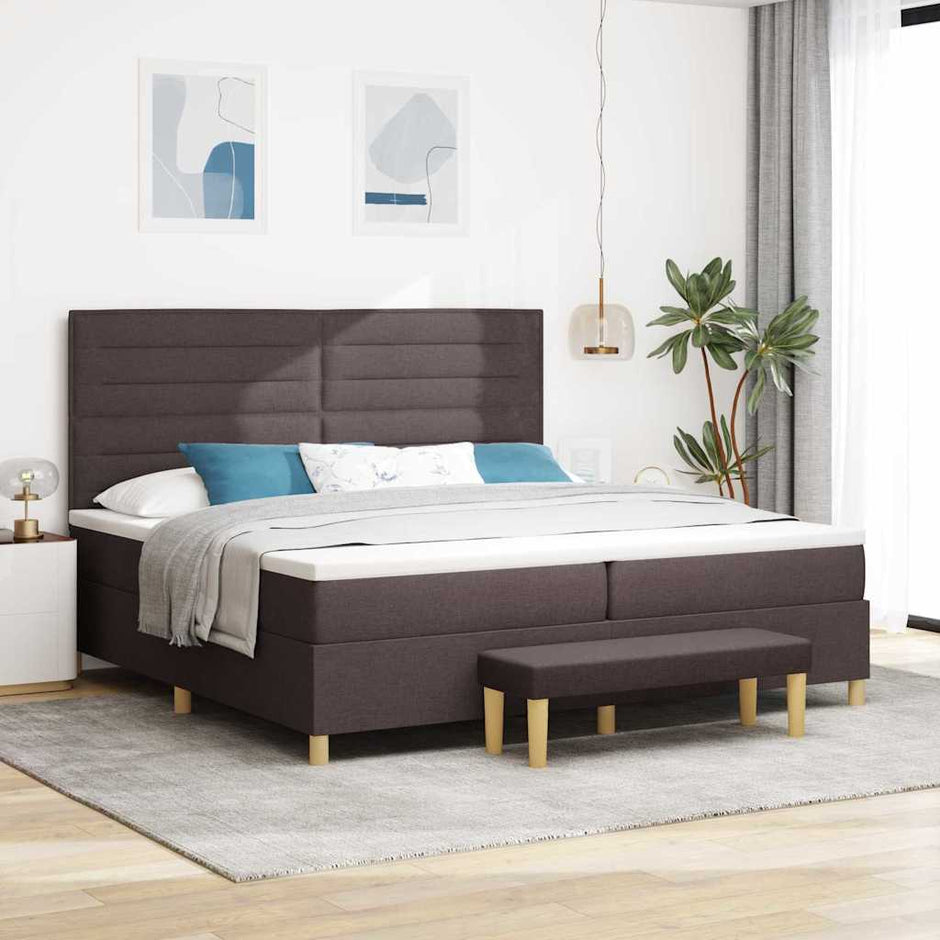 Boxspring Bed Met Hoofdeinde 190 X 140 Cm Stof