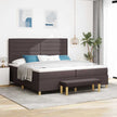 Boxspring Bed Met Hoofdeinde 190 X 140 Cm Stof